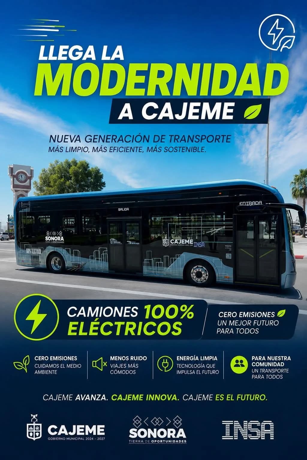Ciudad Obregón fires up its first electric motor: Cajeme's urban transit enters a new era